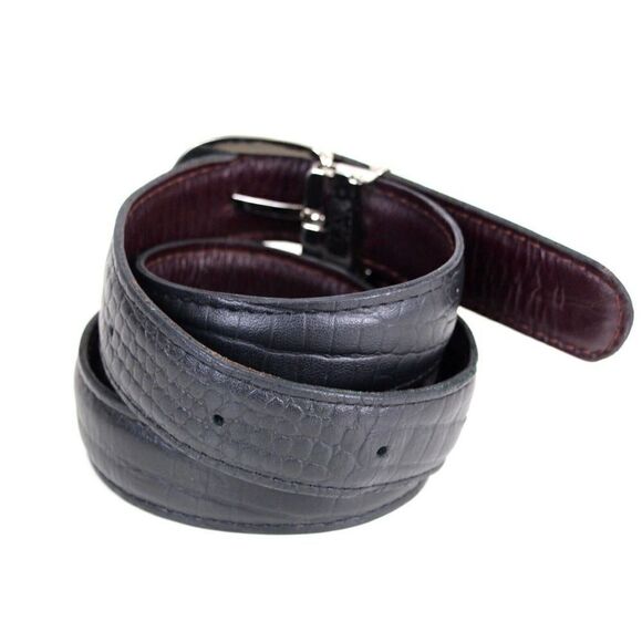 Elico CROCO EMBOSSED BLACK GENUINE LEATHER 1.25\